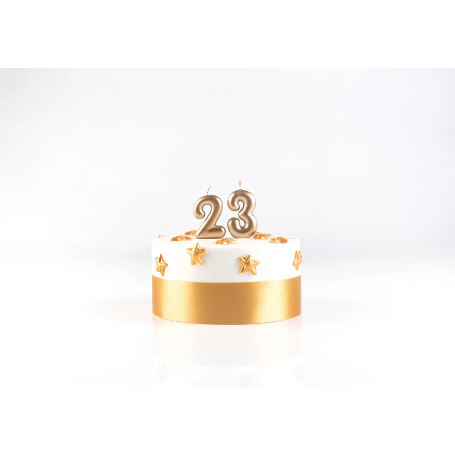 Mini bougie dorée 3 hauteur 4.5 cm