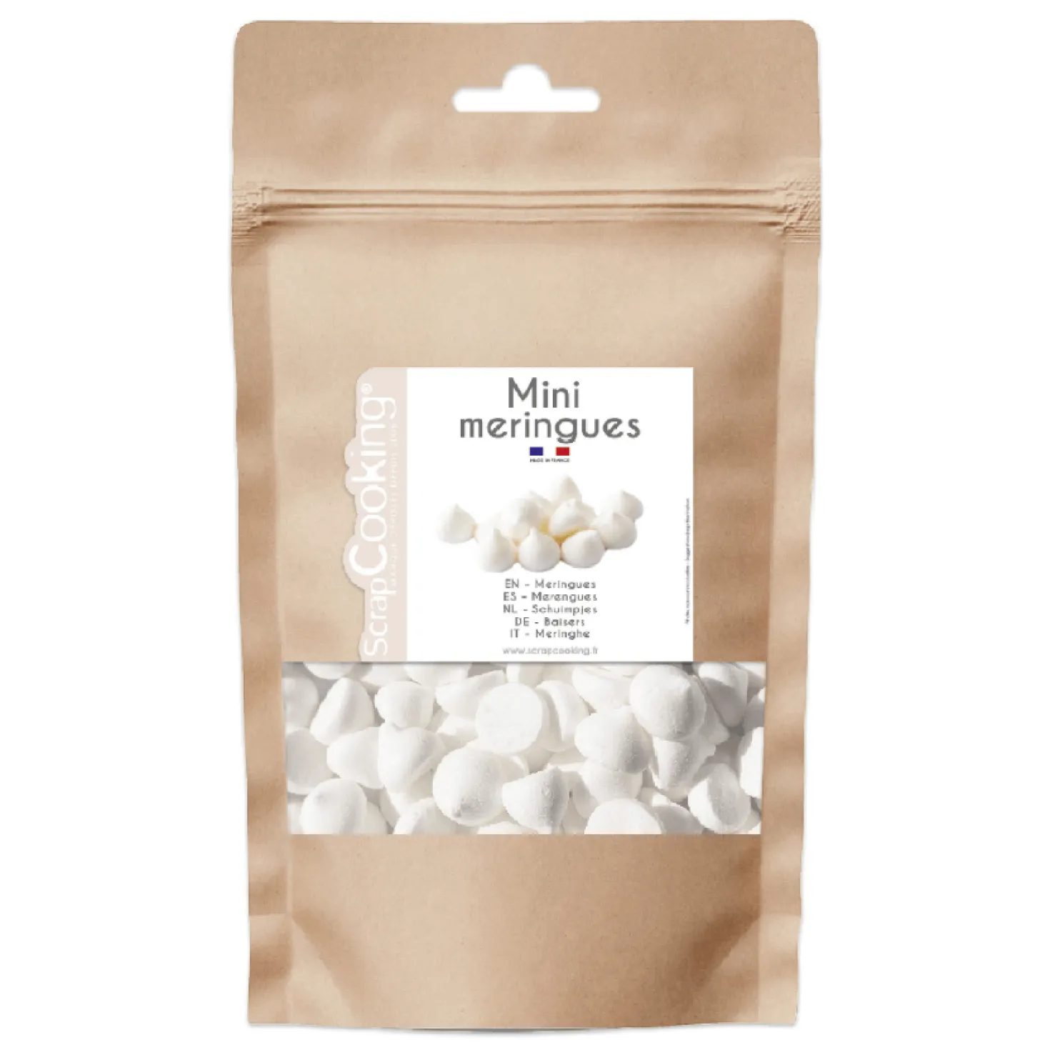 Mini meringues blanches 40 g - Scrapcooking