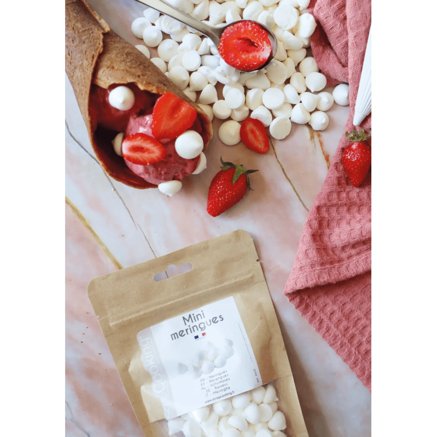 Mini meringues blanches 40 g - Scrapcooking