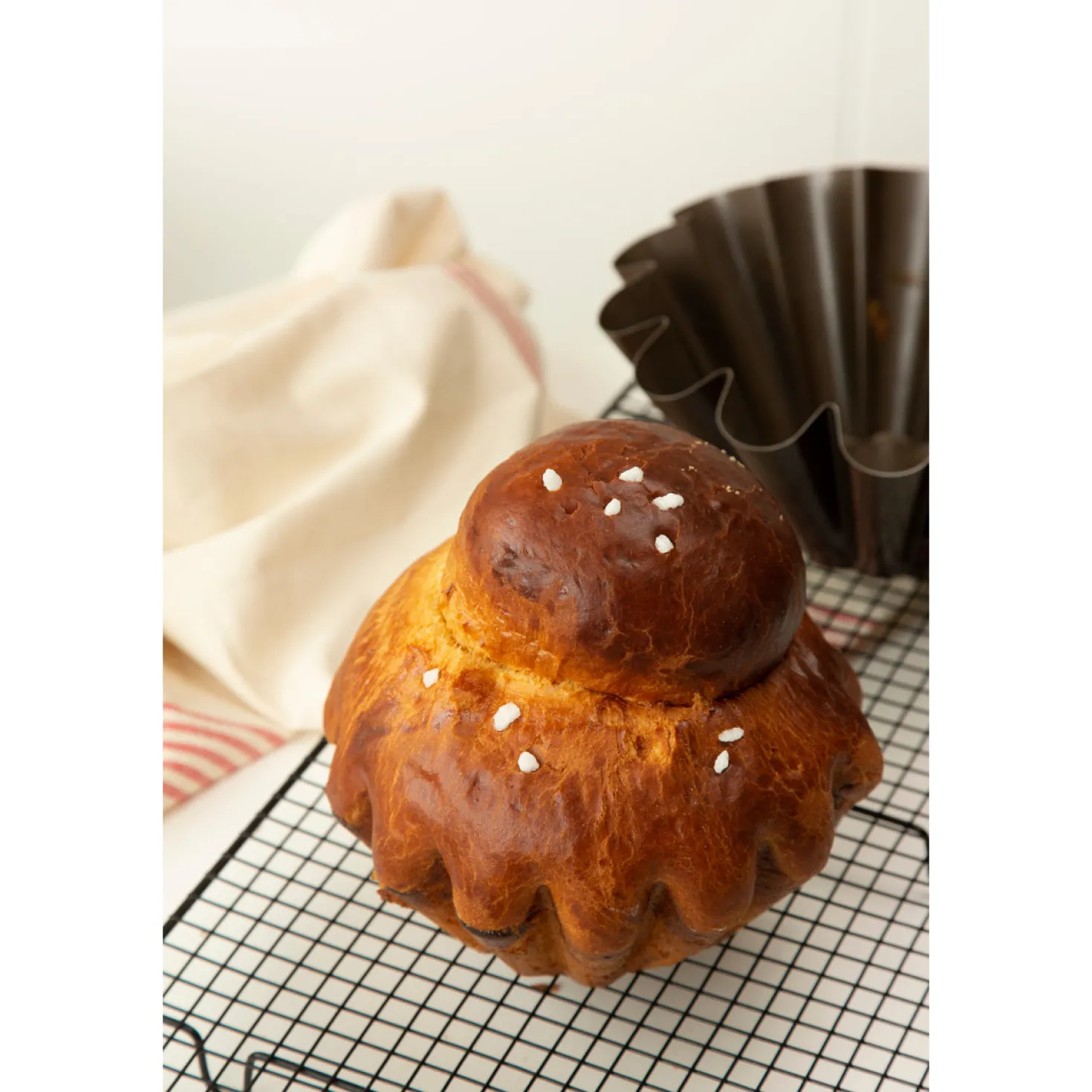 Moule à brioche en métal anti adhérent 4/6 parts- Alice Déli