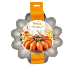 Moule à bundt cake en métal anti adhésif Flower 24 x 6 cm -