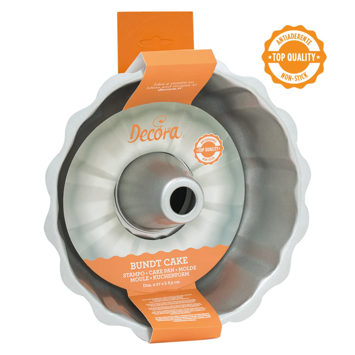 Moule à bundt cake en métal antiadhésif 27 x 8.5 cm - Decor