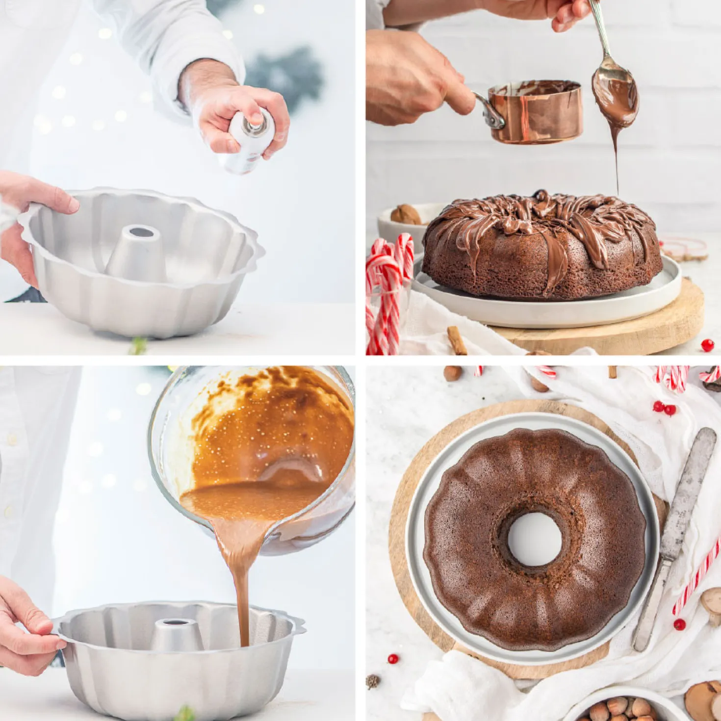 Moule à bundt cake en métal antiadhésif 27 x 8.5 cm - Decor