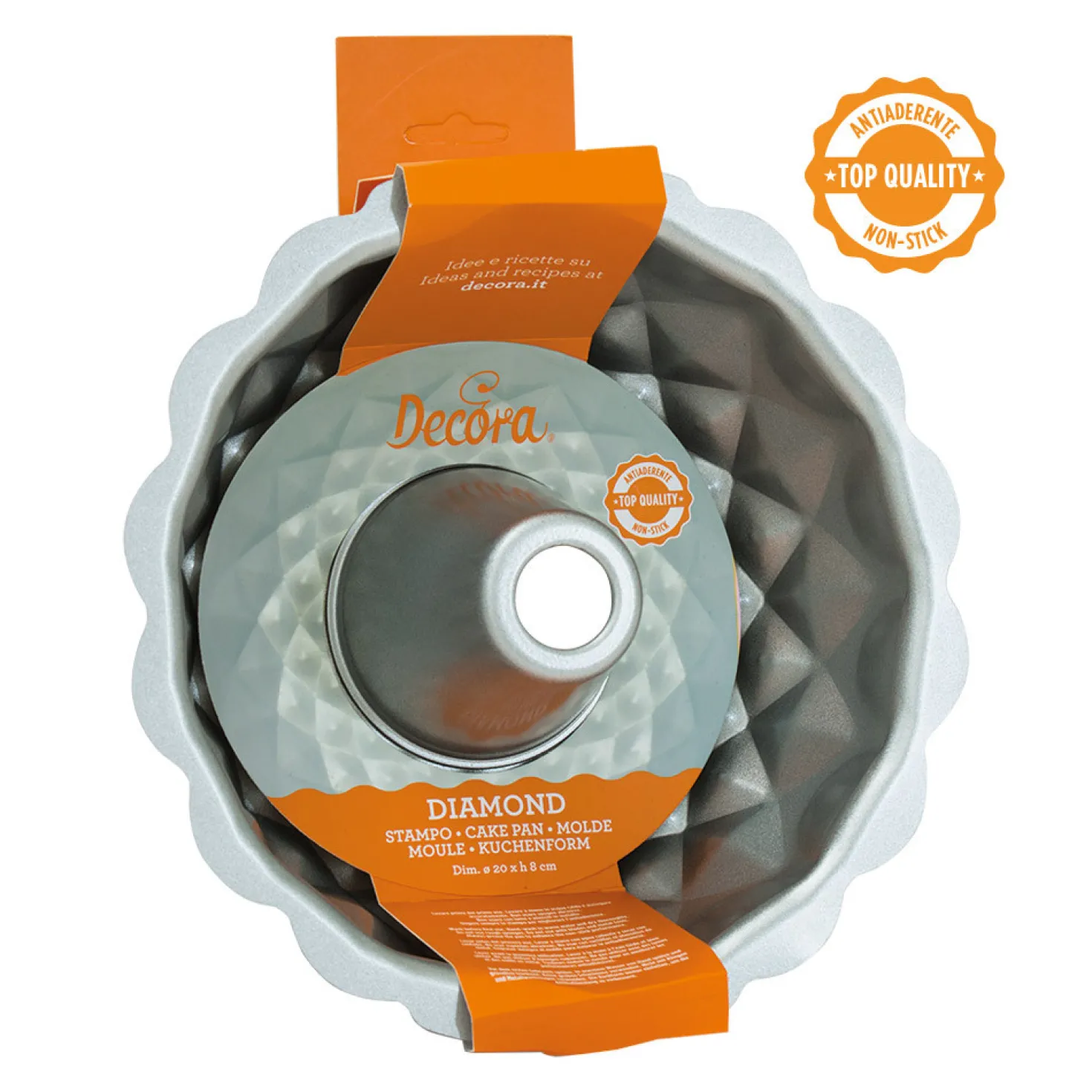 Moule à bundt cake en métal anti adhésif Diamond 20 x 8 cm