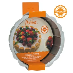 Moule à charlotte en métal anti adhésif 20 x 7 cm - Decora