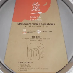 Moule à charnière à bords hauts en métal anti adhérent 18 x