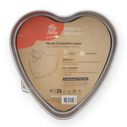 Moule à charnière coeur en métal anti adhérent 4/6 parts 20