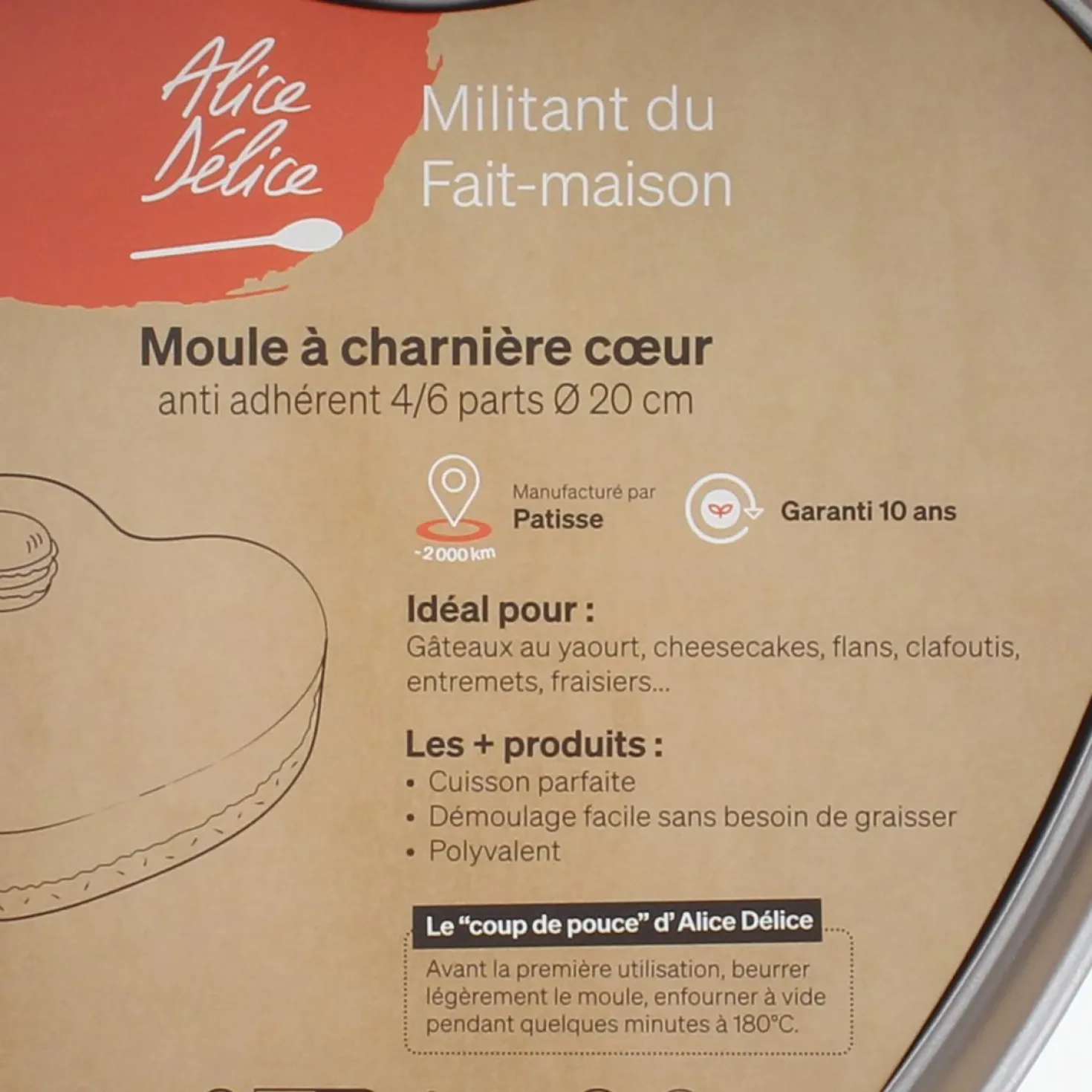 Moule à charnière coeur individuel - Alice Délice