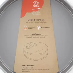 Moule à charnière en métal anti adhérent 8/10 parts 26 cm -