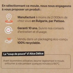 Moule à charnière en métal anti adhérent 8/10 parts 26 cm -