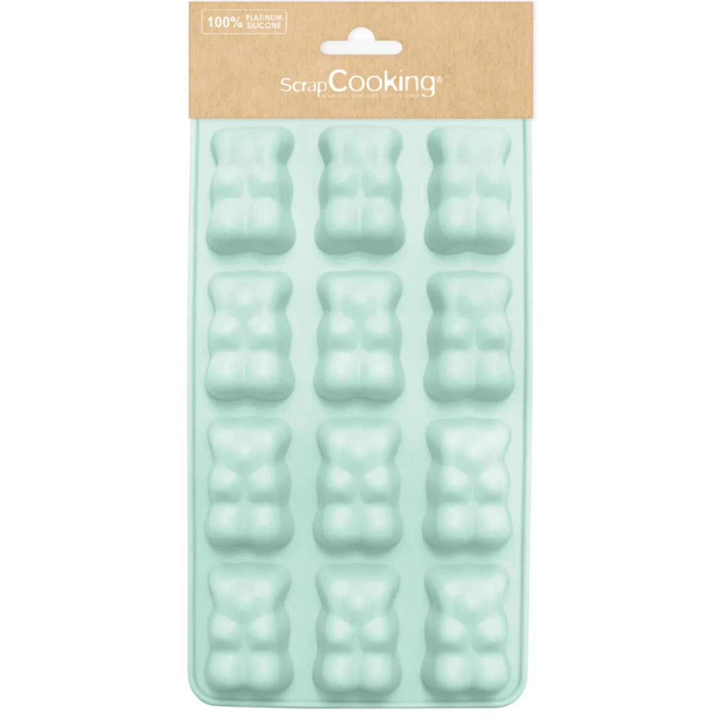 Moule à chocolat en silicone 12 oursons guimauve 4.5 x 2.5 c