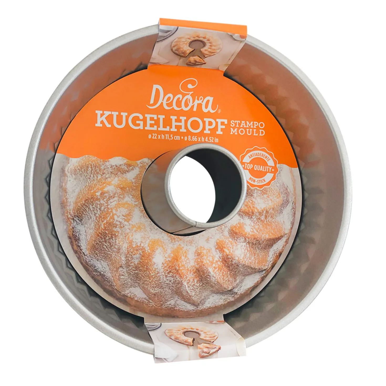 Moule à kouglof en métal anti adhésif 22 x 11.5 cm - Decora