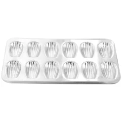 Moule 12 madeleines en fer blanc 40 cm - Alice Délice
