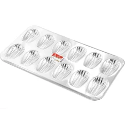Moule 12 madeleines en fer blanc 40 cm - Alice Délice