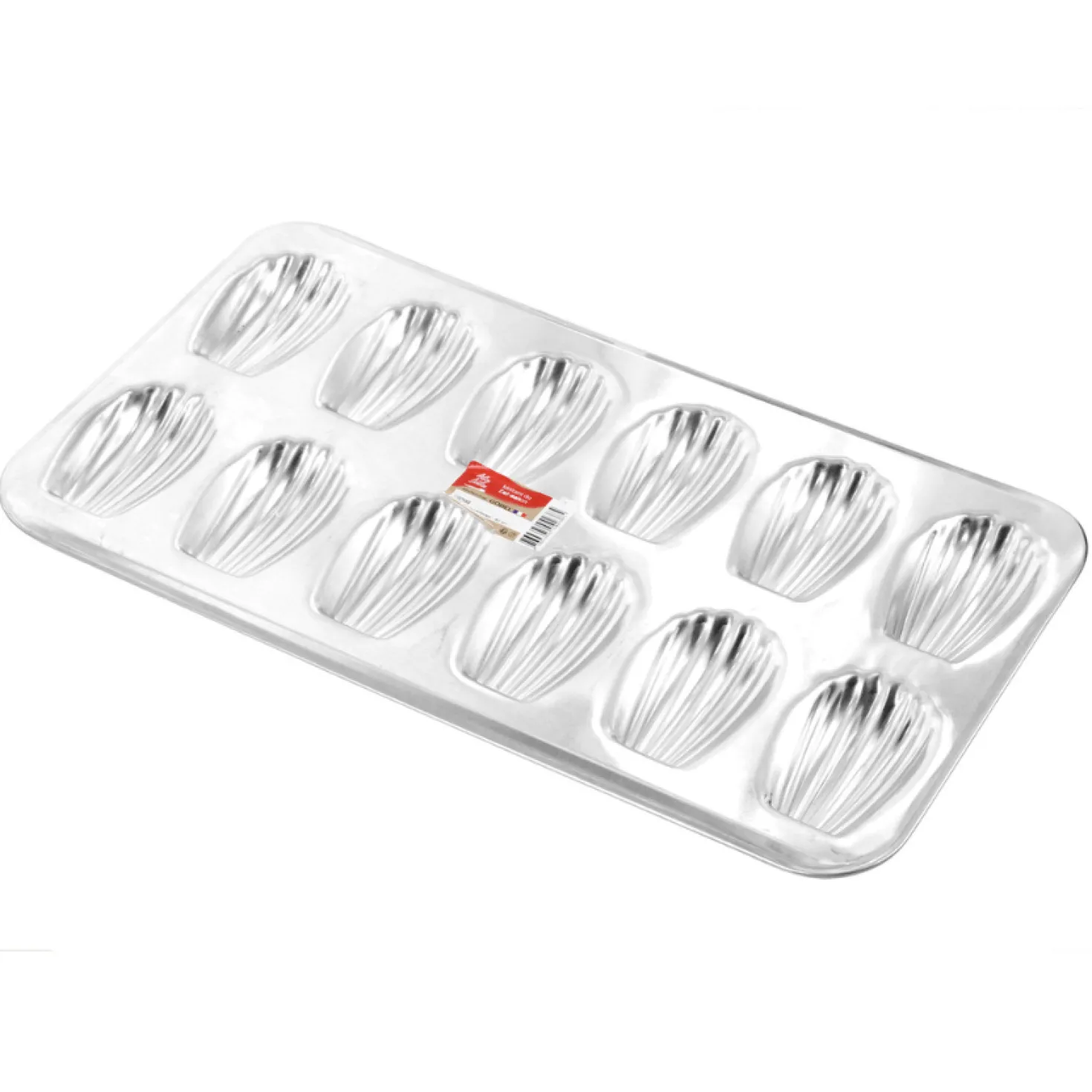 Moule 12 madeleines en fer blanc 40 cm - Alice Délice