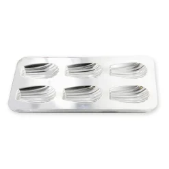 Moule 6 madeleines XL en fer blanc 39.5 cm - Alice Délice