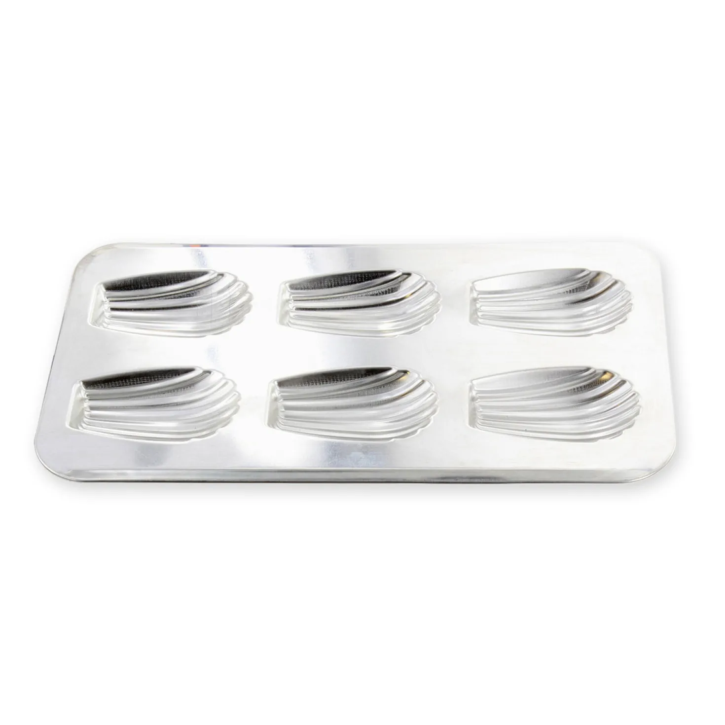 Moule 6 madeleines XL en fer blanc 39.5 cm - Alice Délice
