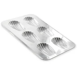 Moule 6 madeleines XL en fer blanc 39.5 cm - Alice Délice