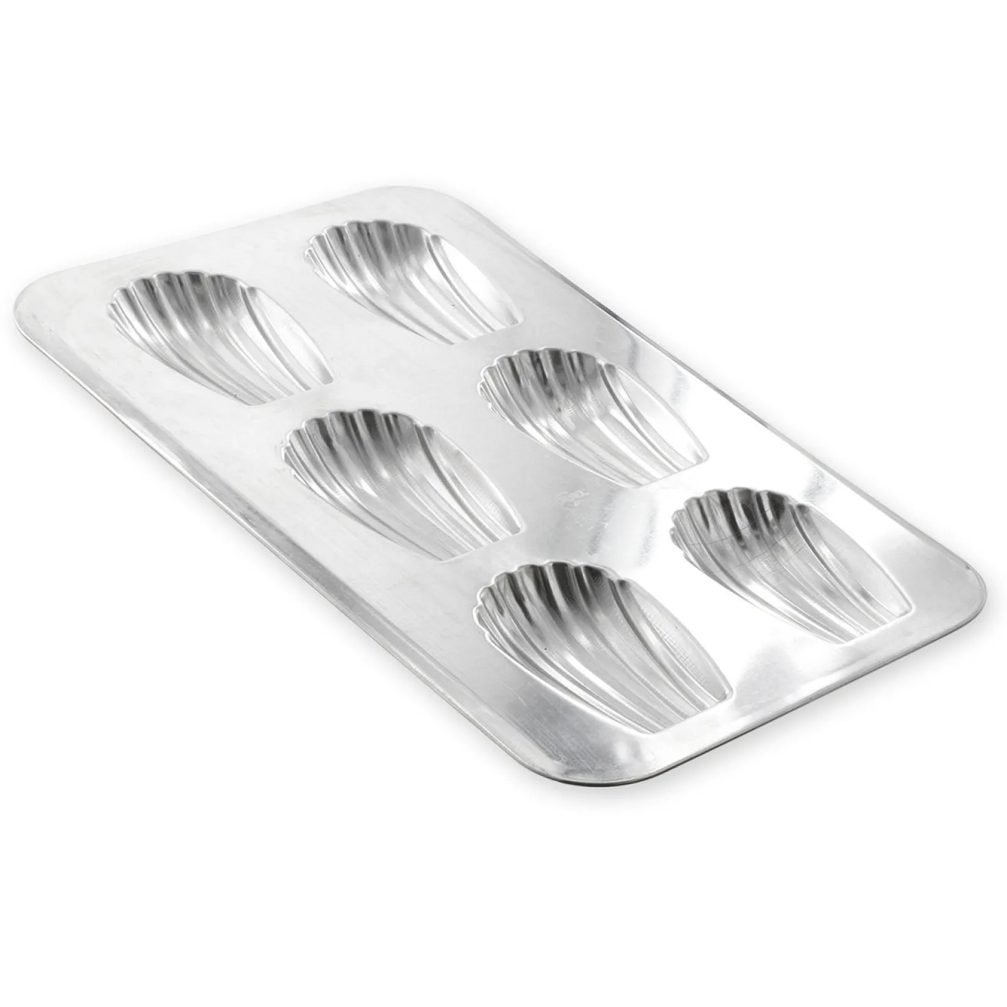 Moule 6 madeleines XL en fer blanc 39.5 cm - Alice Délice