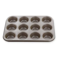 Moule 12 muffins en métal anti adhérent - Alice Délice