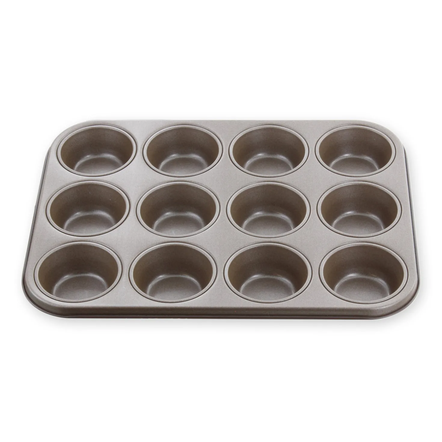 Moule 12 muffins en métal anti adhérent - Alice Délice
