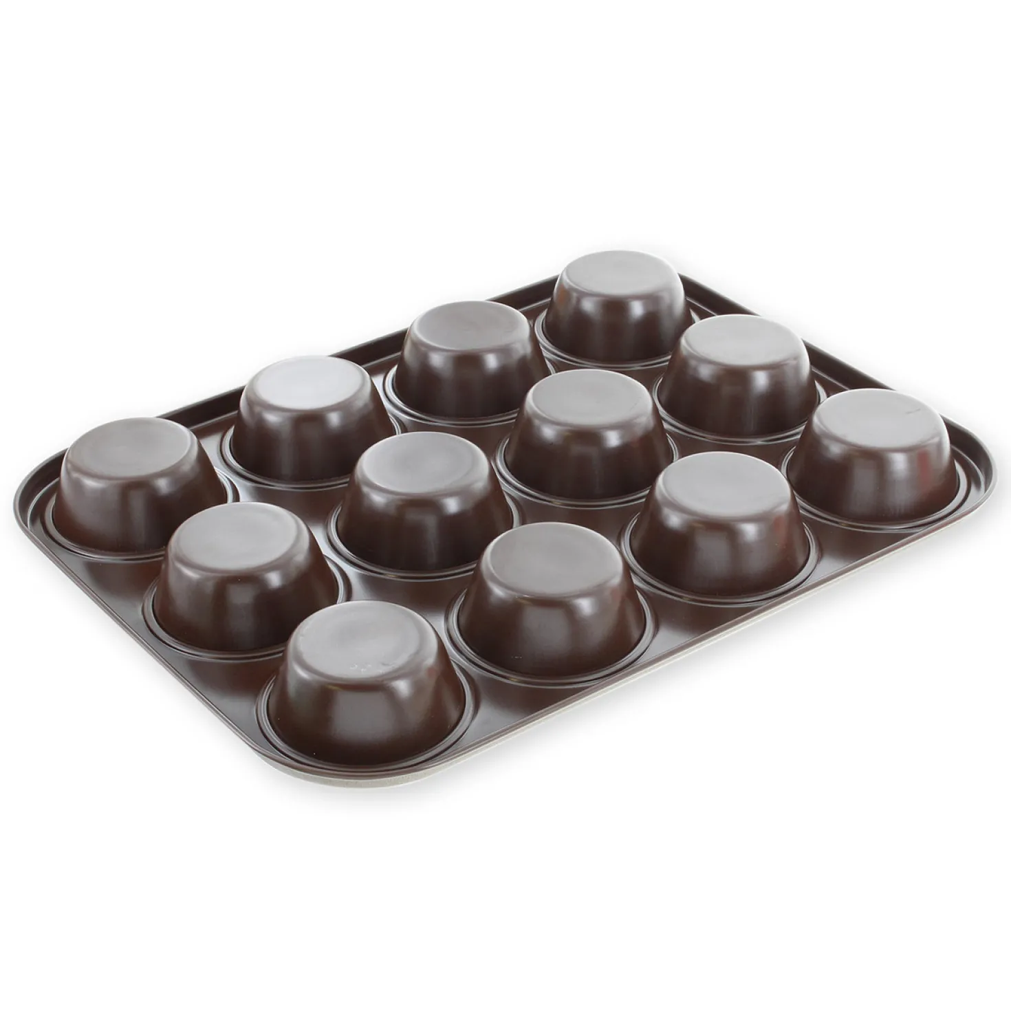Moule 12 muffins en métal anti adhérent - Alice Délice