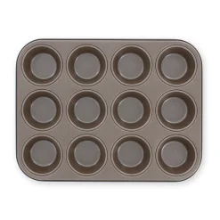 Moule 12 muffins en métal anti adhérent - Alice Délice