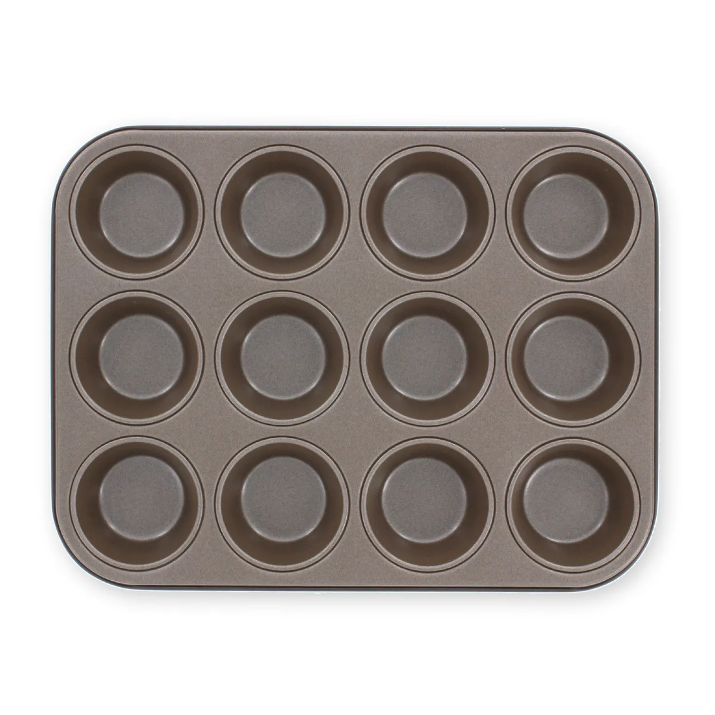 Moule 12 muffins en métal anti adhérent - Alice Délice