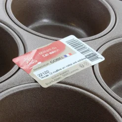 Moule 12 muffins en métal anti adhérent - Alice Délice