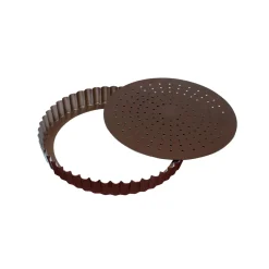 Moule à tarte avec fond amovible en métal anti-adhérent 20 c