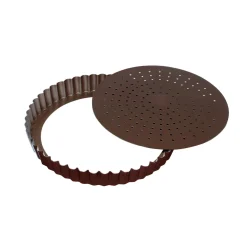Moule à tarte avec fond amovible en métal anti-adhérent 24 c