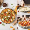 Moule à tarte avec fond amovible en métal anti adhésif 30 cm