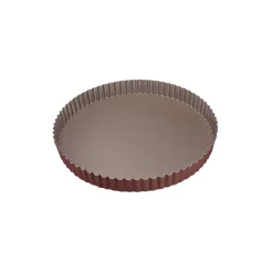 Moule à tarte avec fond fixe en métal anti-adhérent 20 cm -