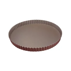 Moule à tarte avec fond fixe en métal anti-adhérent 24 cm -