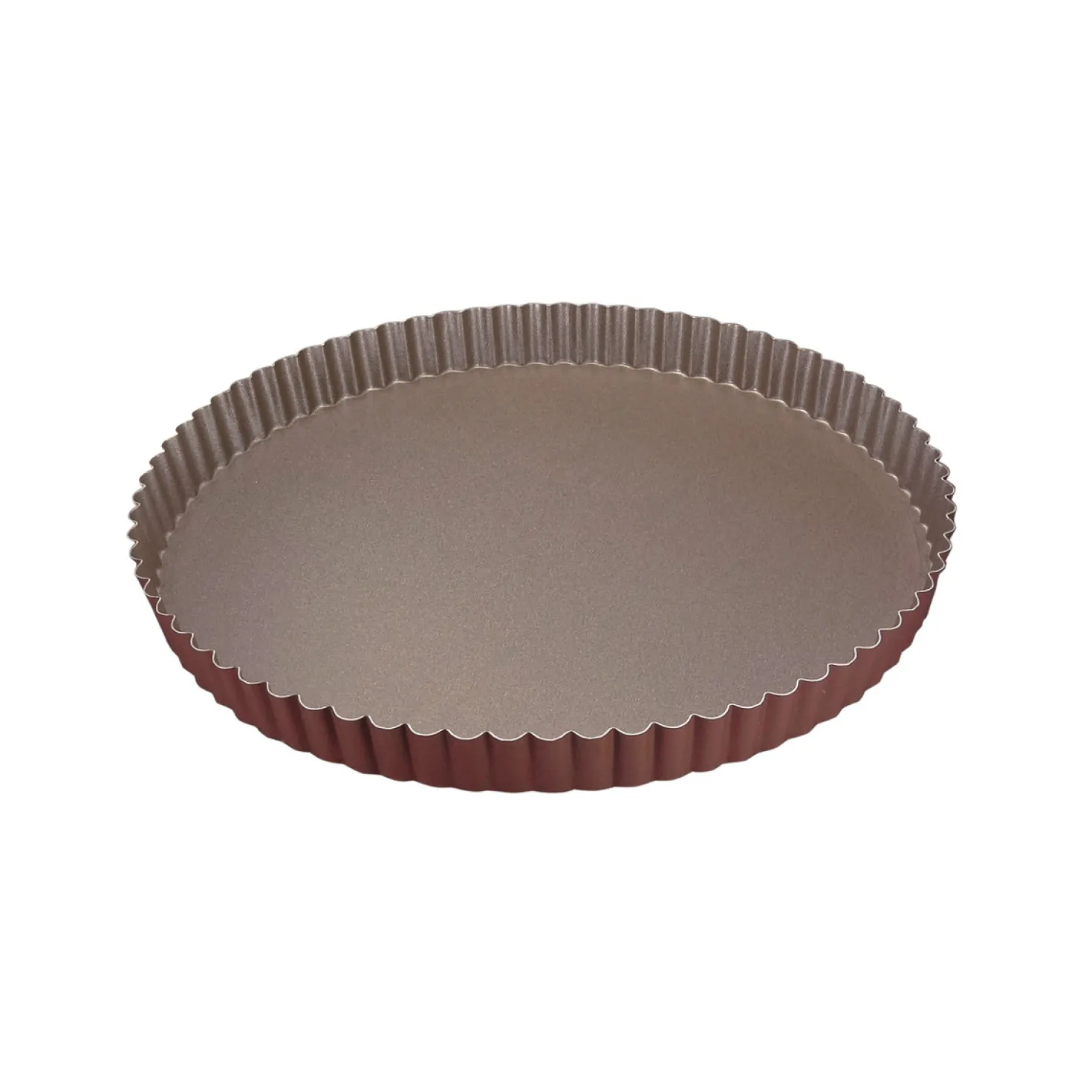 Moule à tarte avec fond fixe en métal anti-adhérent 24 cm -