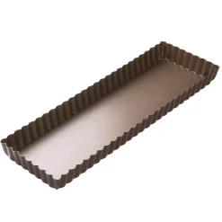 Moule à tarte rectangulaire en métal anti-adhérent 5/6 parts