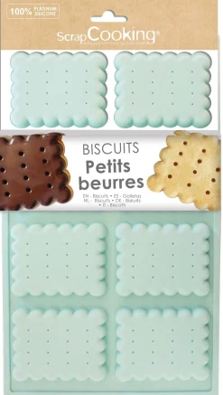 Moule en silicone 8 biscuits petit beurre - Scrapcooking