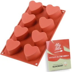 Moule en silicone 8 coeurs - Alice Délice