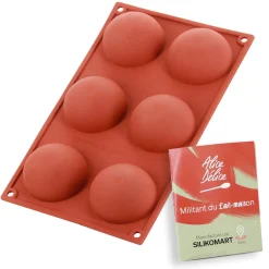 Moule en silicone 6 demi-sphères - Alice Délice