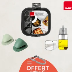 Moule silicone carré pour Airfryer + éplucheur offert