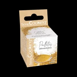 Paillettes alimentaires dorées 5 gr - Scrapcooking