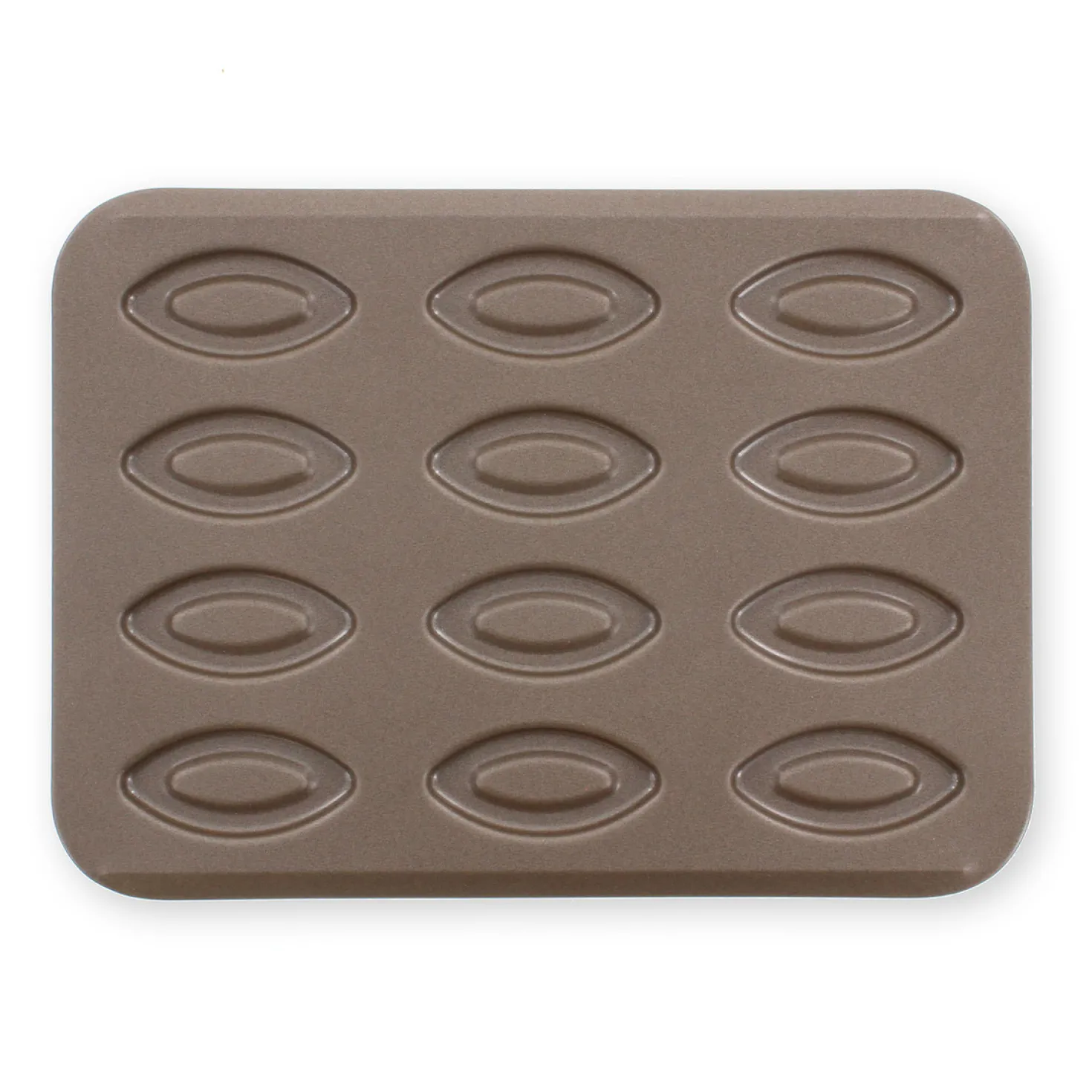 Plaque 12 barquettes en métal anti adhérent 32 x 23.5 cm -