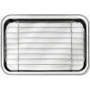 Plat à dresser en inox avec grille 26.5x20.5x2.5 cm- Lacor