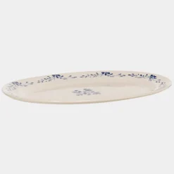 Plat oval 42x30cm Appoline bleue - Table Passion