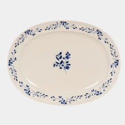 Plat oval 42x30cm Appoline bleue - Table Passion