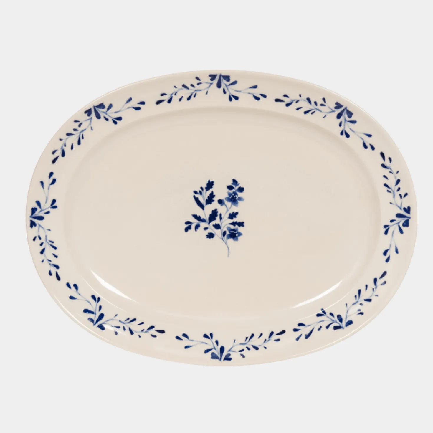 Plat oval 42x30cm Appoline bleue - Table Passion