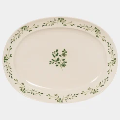 Plat oval 42x30cm Appoline vert - Table Passion
