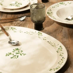 Plat oval 42x30cm Appoline vert - Table Passion