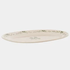 Plat oval 42x30cm Appoline vert - Table Passion