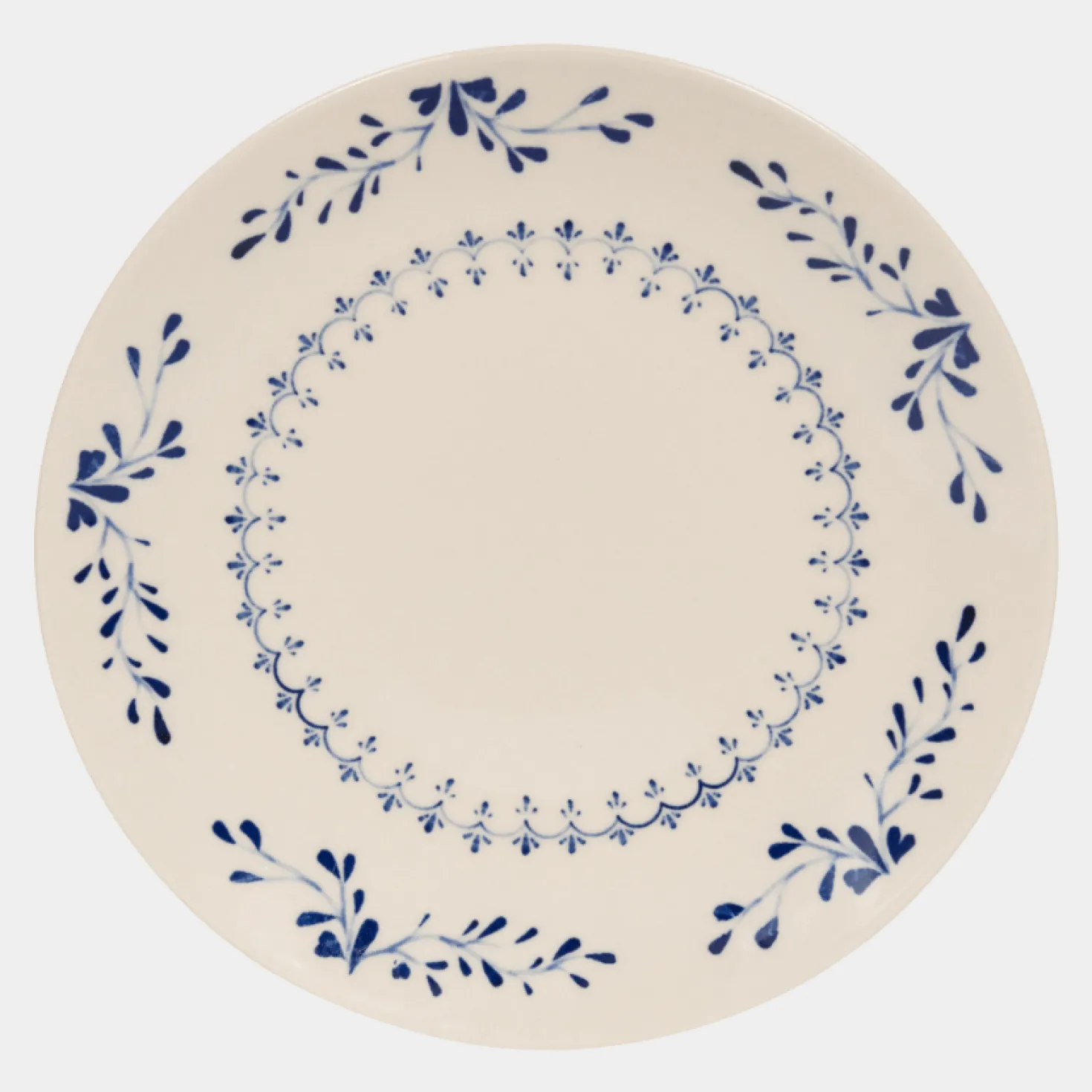 Plat rond 32cm Appoline bleue - Table Passion